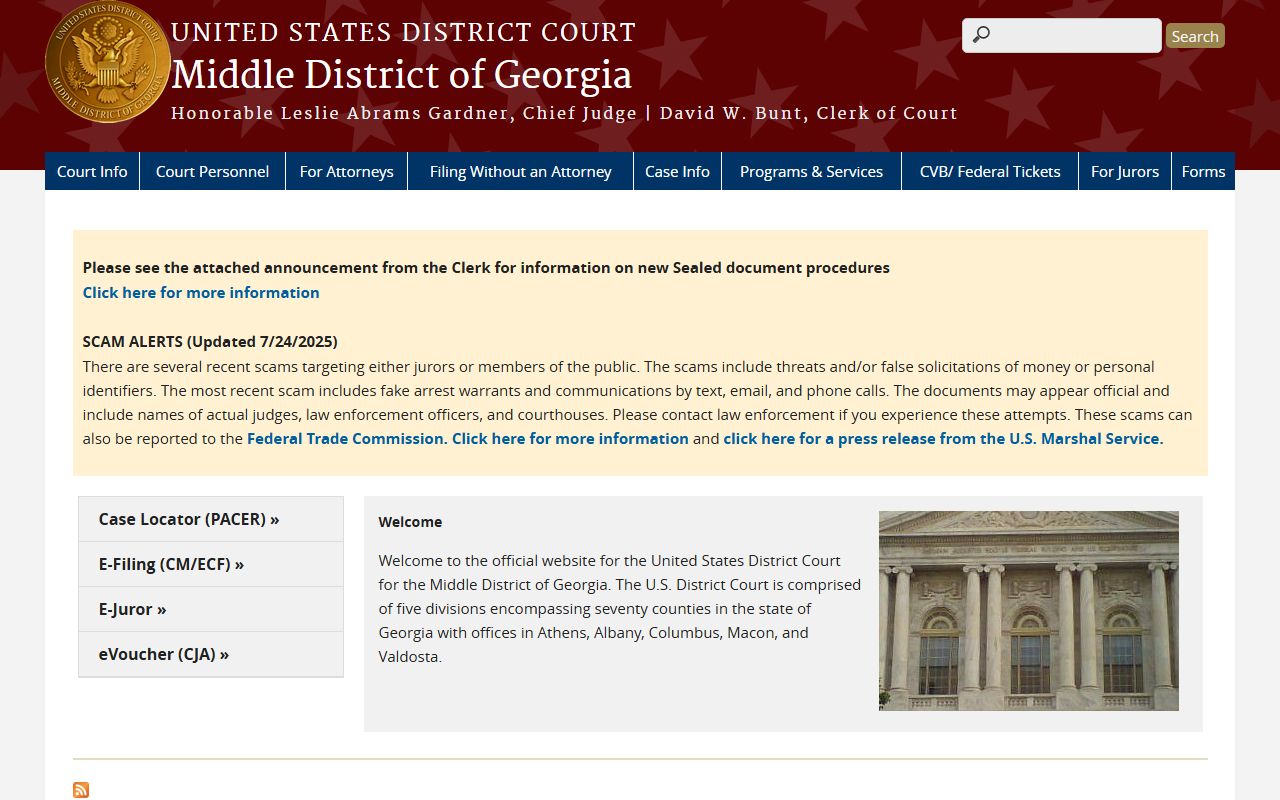 Washington County probate records and Middle District of Georgia federal court context